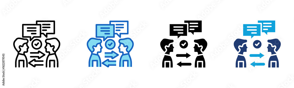 Fototapeta premium Communication icon Multi Style Vector Illustration