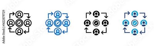 Dependencies icon Multi Style Vector Illustration