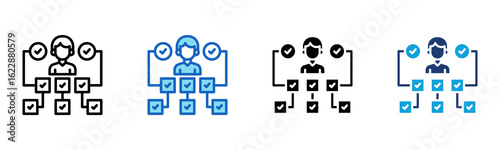 Hierarchical Structure icon Multi Style Vector Illustration