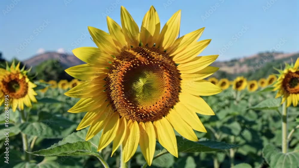 Sunflower Field Close-up Material Sunflower Sea of Blooms Sunflower Field Close-up Material Sunflower Sea of Blooms