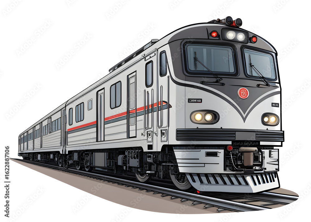 Fototapeta premium Train on white background