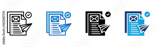 Mailing icon Multi Style Vector Illustration