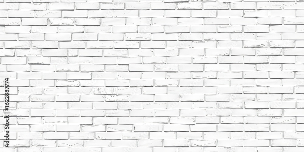 Clean, seamless white brick wall texture  Ideal for background,  brickwork,  seamless texture