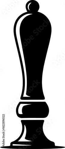 silhouette vector of a traditional beer tap handle with a simple ergonomic shape