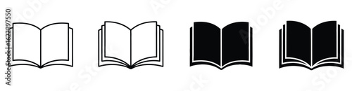 Illustration of open books isolated on white background, representing reading, learning, and knowledge acquisition in education, literature, and personal development contexts, emphasizing exploration 