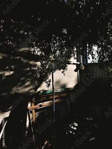 Vintage Shadows on an Outdoor Wall