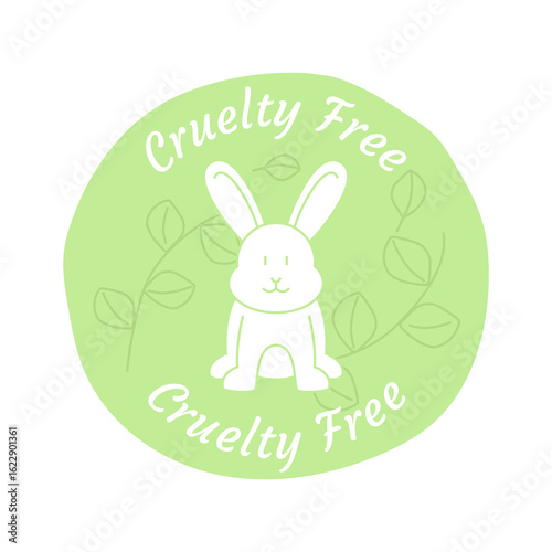 Minimal Cruelty Free Logo with Rabbit Symbol