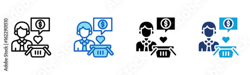 Customer Need icon Multi Style Vector Illustration