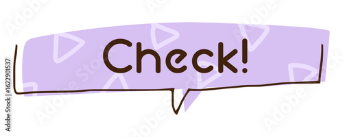 吹き出し　check　イラスト素材