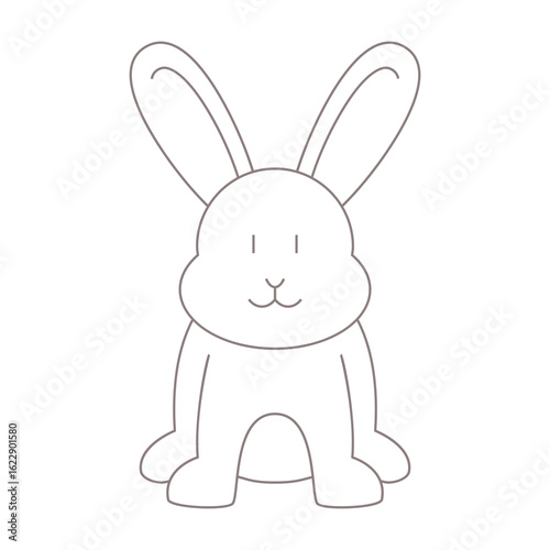 Flat cruelty free bunny vector for ethical branding