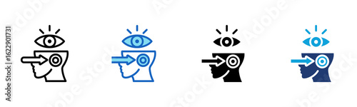 Perception icon Multi Style Vector Illustration