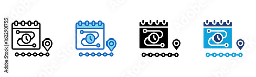 Timelines icon Multi Style Vector Illustration