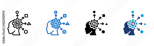 Adabtability icon Multi Style Vector Illustration