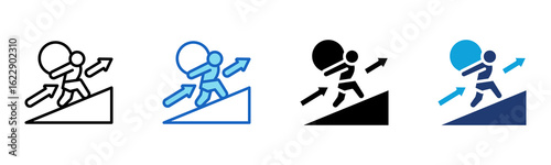 Perseverance icon Multi Style Vector Illustration