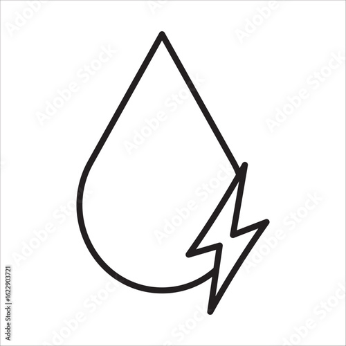 Water energy icon  outline vector