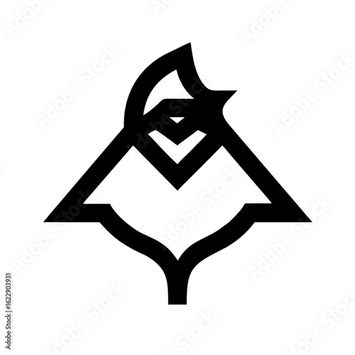 A black screen with a white outline of a cat s face