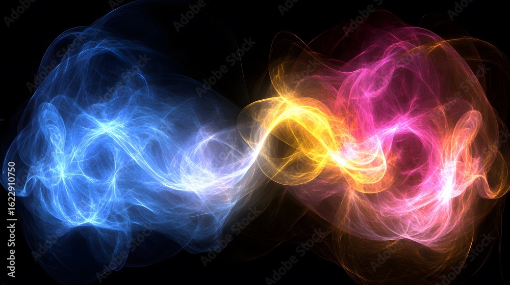 Fototapeta premium Abstract Colorful Energy Flow Swirls Background