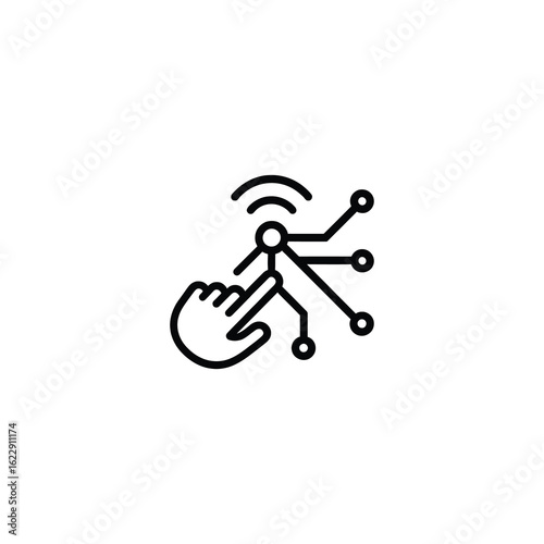 Digital Touch Interface Icon