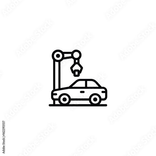 Automotive Manufacturing Automation Icon