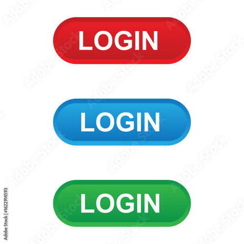 login web button ui vector for website interface