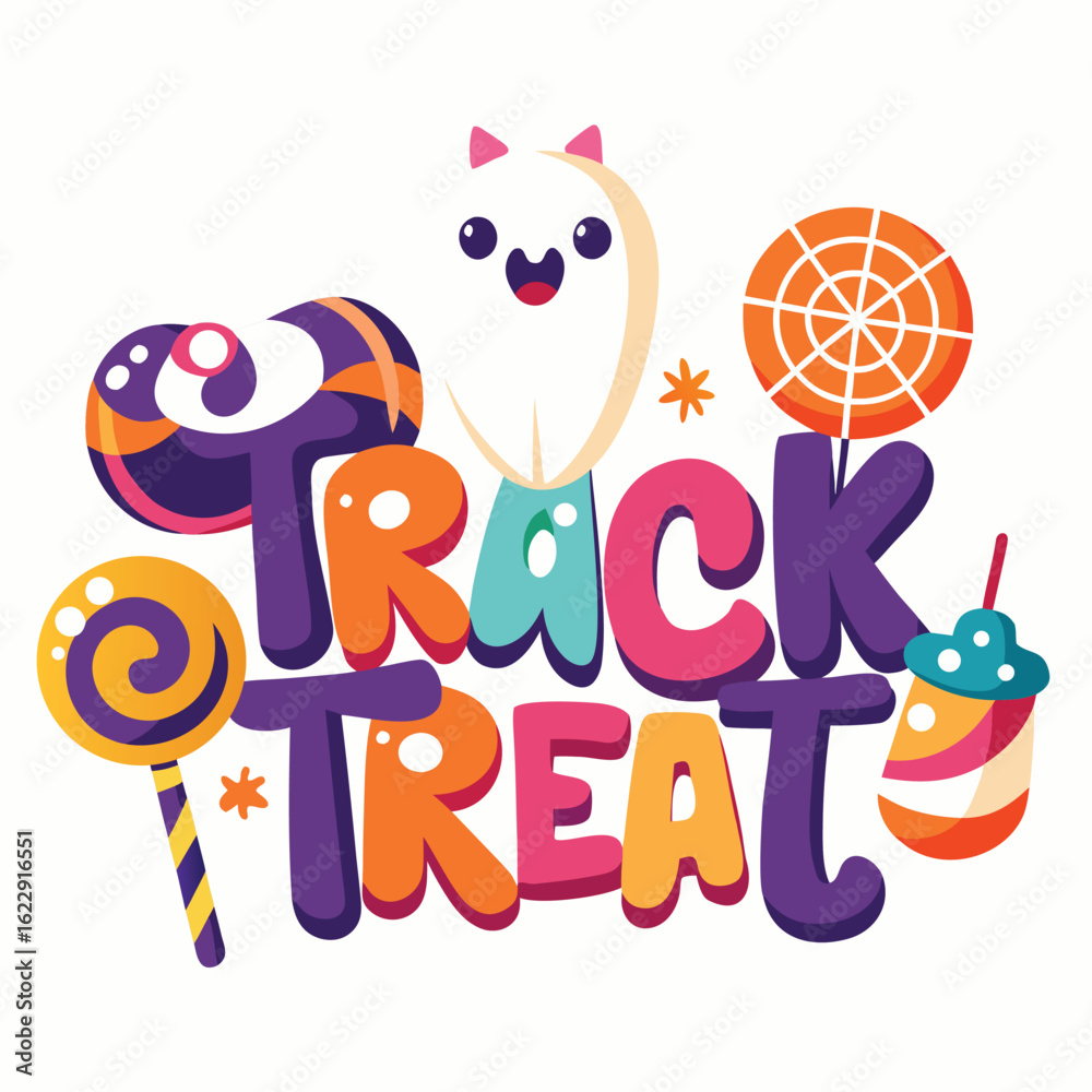 Fototapeta premium Trick or treat lettering 