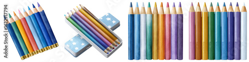 Wallpaper Mural Science art math for kids clipart, Vivid colored pencils arranged in groups, showcasing various shades and styles, ideal for artistic expression and creativity. Torontodigital.ca