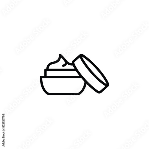 Open jar of cream icon
