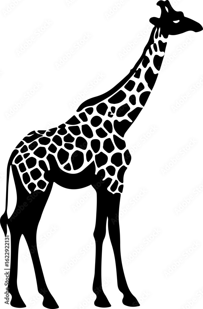 Naklejka premium giraffe silhouette vector illustration