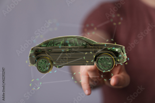 High-tech digital car model...