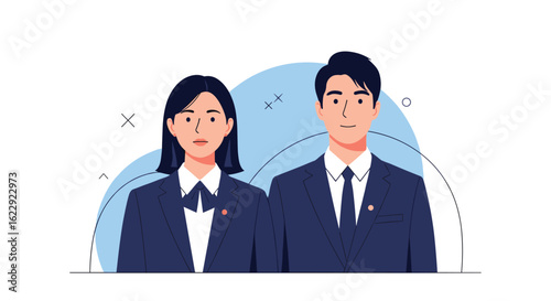 Professional business attire for men and women in corporate settings