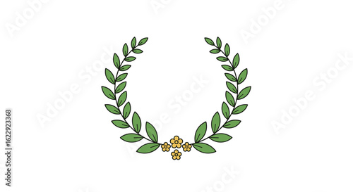 Discover the timeless elegance and enduring appeal of this exquisite laurel wreath design