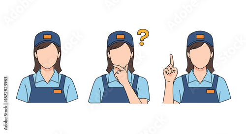 Worker thinking about solutions and answering questions demonstrating problem solving skills