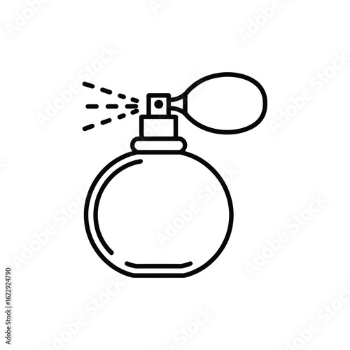 Vintage perfume bottle spray icon