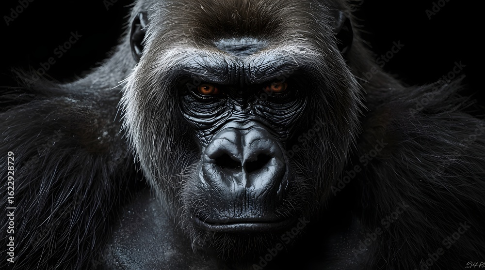 Fototapeta premium Intense Gorilla Glare