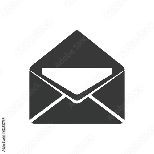 Vector illustration of 3d illustration of open envelope icon symbolizing communication and mail isolated on white background