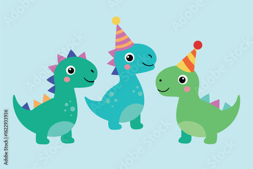 baby dinosaurs with party hats and sprinklesm   (1).eps