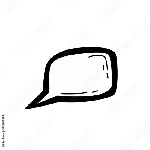 handdrawn solid callout speech bubble