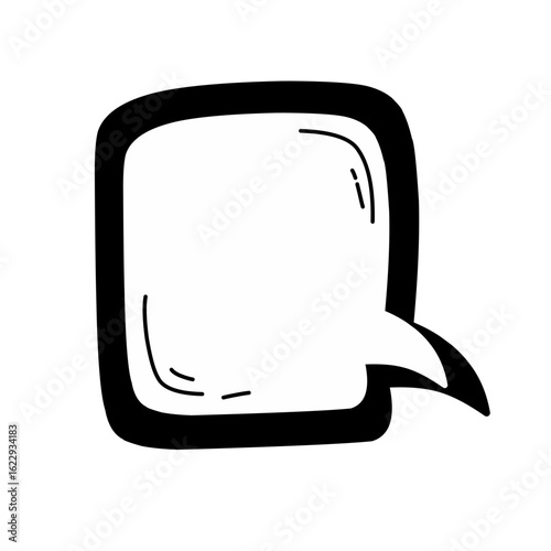 handdrawn solid callout speech bubble
