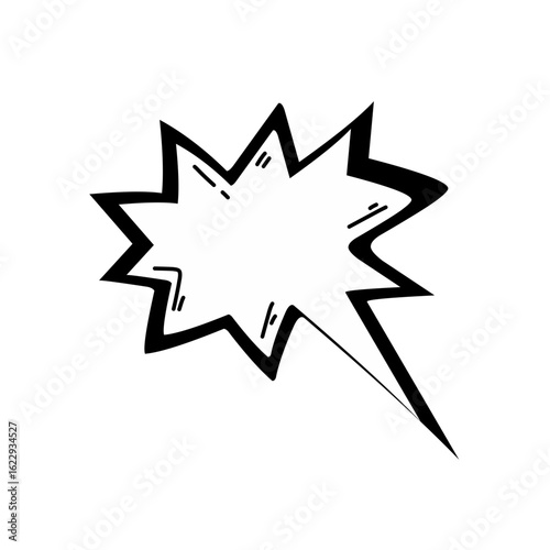 handdrawn solid callout speech bubble
