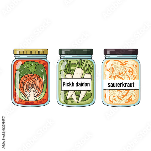 Fermented Vegetables in Jars