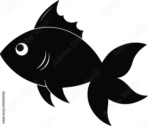 Illustration d'un joli dessin animé de mammifère marin, un dauphin ou une baleine, nageant dans l'eau bleue de l'océan