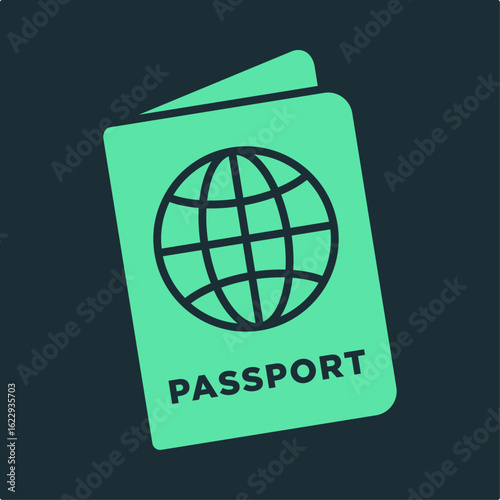 Passport trendy applicable important vector Illustration design fascinating colorful background