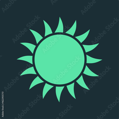 Sun trendy applicable important vector Illustration design fascinating colorful background