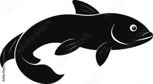 Requin marin dauphin et baleine, mammifères de l'océan, icône de silhouette et de vecteur pour le tatouage
