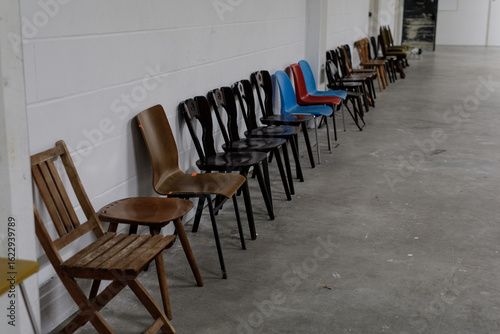 Image of many chairs lined ...