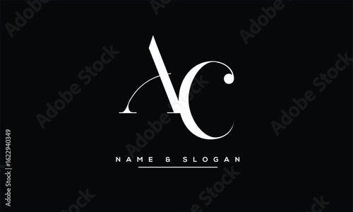 AC, CA, A, C Abstract Letters Logo Monogram