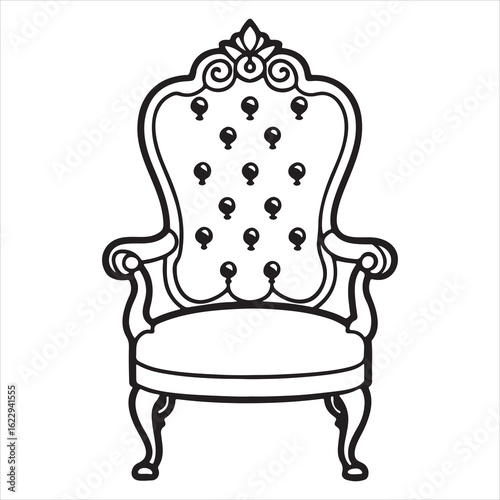 Dazzling Ruby-Encrusted Chair: Opulent, Majestic, Luxurious Power