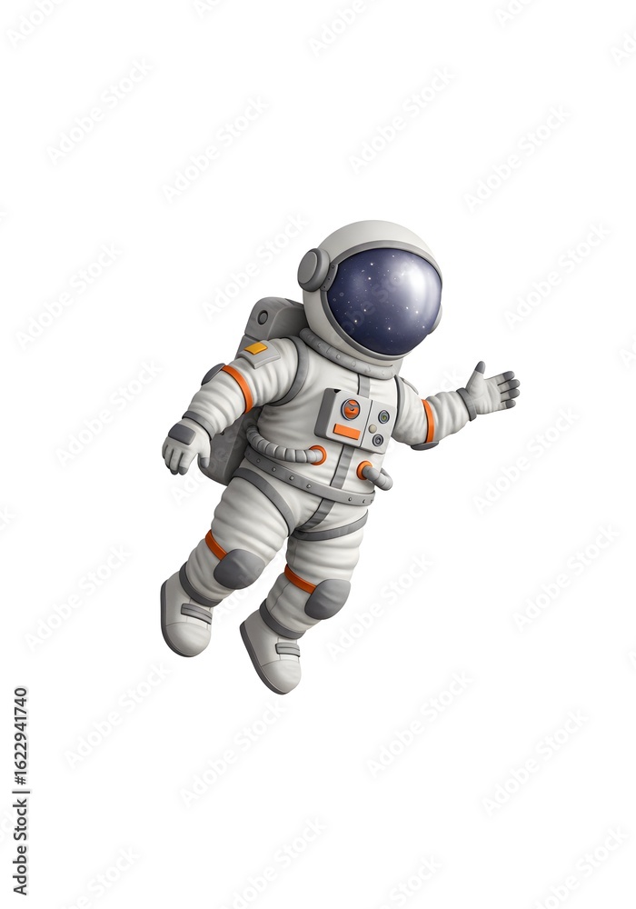 Astronaut Floating in Space Illustration Astronaut Floating in Space Illustration