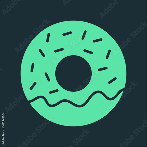 Donut trendy applicable important vector Illustration design flawless colorful background