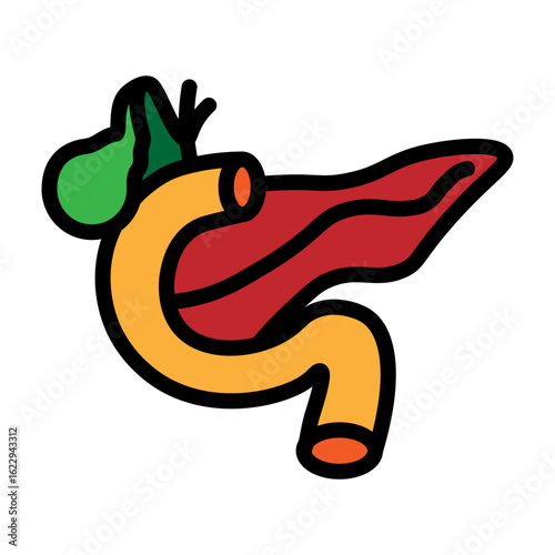 Pancreatic Islets Vector Filled Icon Design